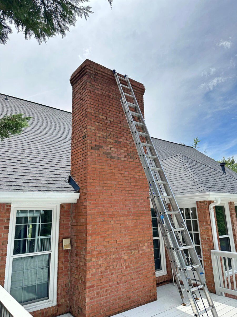 brick chimney cap | masonry chimney cap | chimney cap install near alpharetta