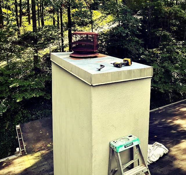 rusty termination cap | chimney caps atlanta