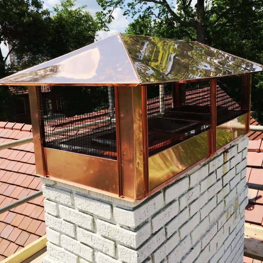 Copper chimney caps | chimney shroud | custom chimney caps