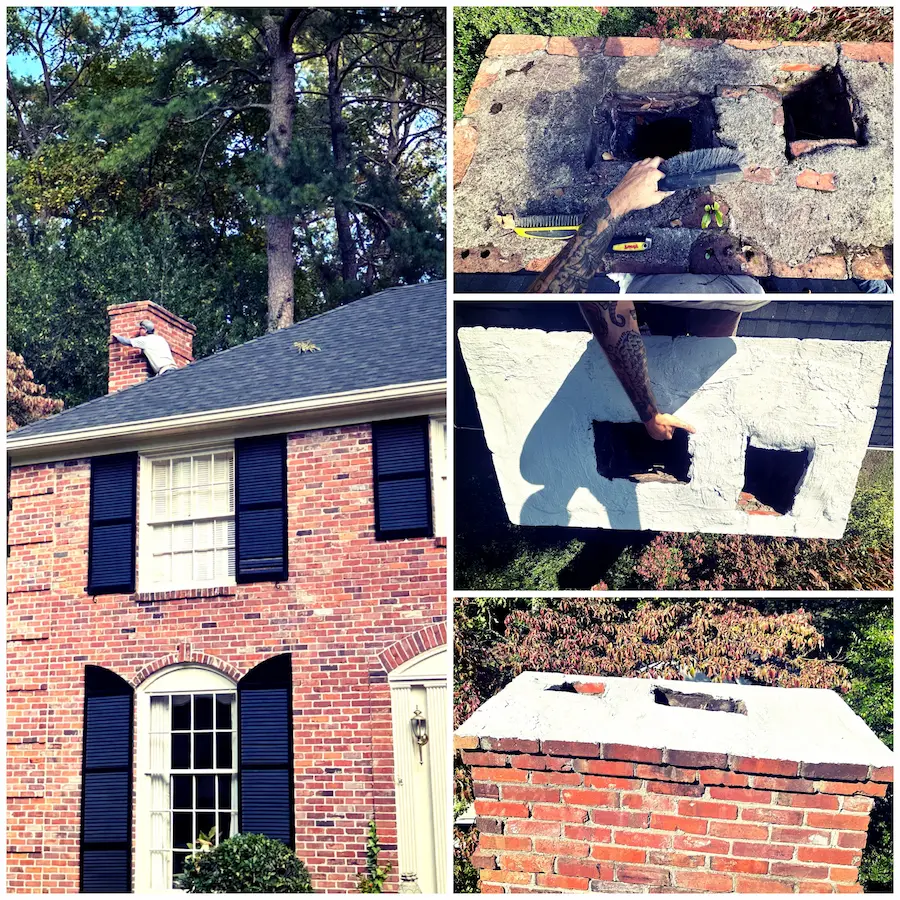 masonry chimney repair | chimney crown repair | chimney leak