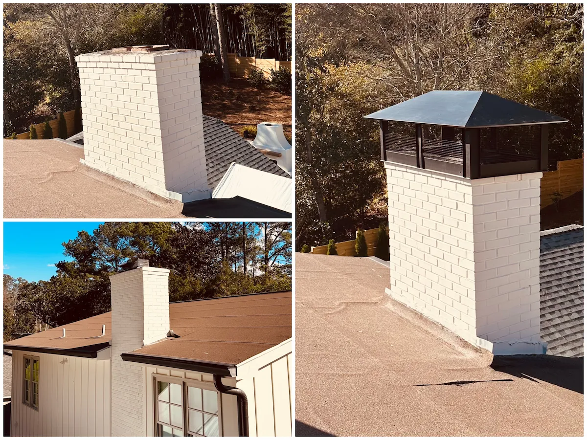 chimney caps atlanta | custom chimney caps | hip and ridge chimney cap