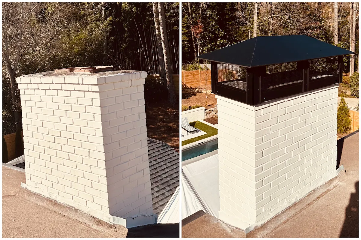 hip and ridge chimney cap | chimney cap replacement atlanta | decorative chimney caps