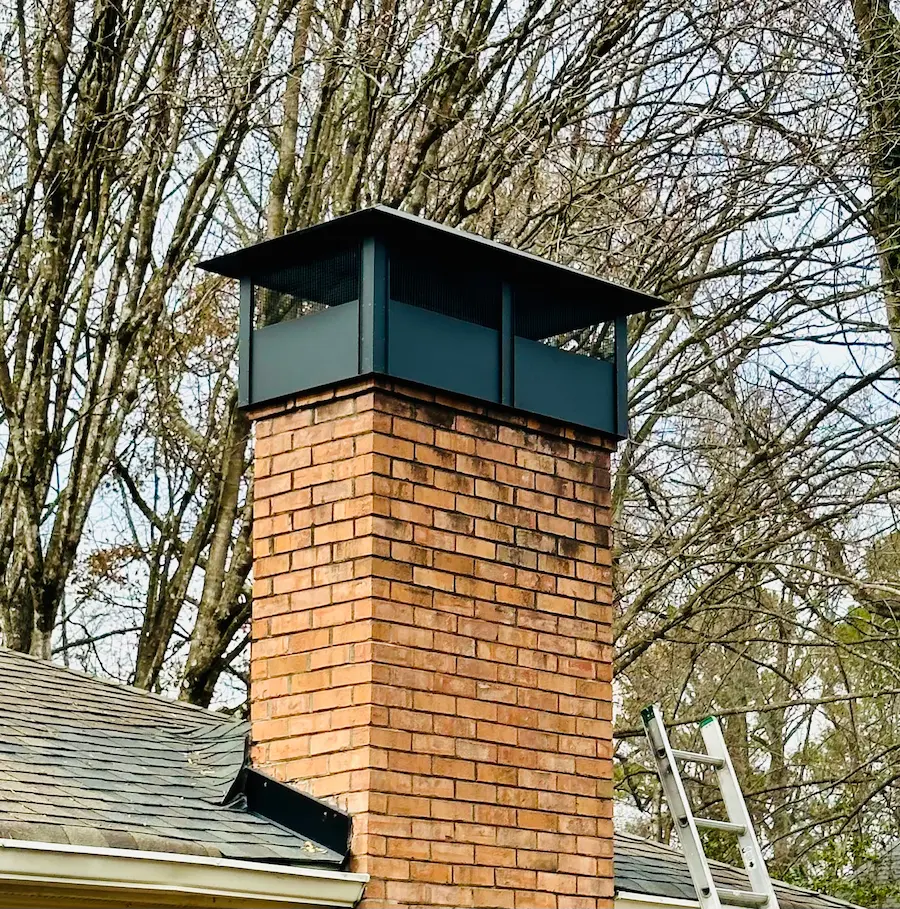 hip and ridge chimney cap | custom chimney cap | chimney caps atlanta