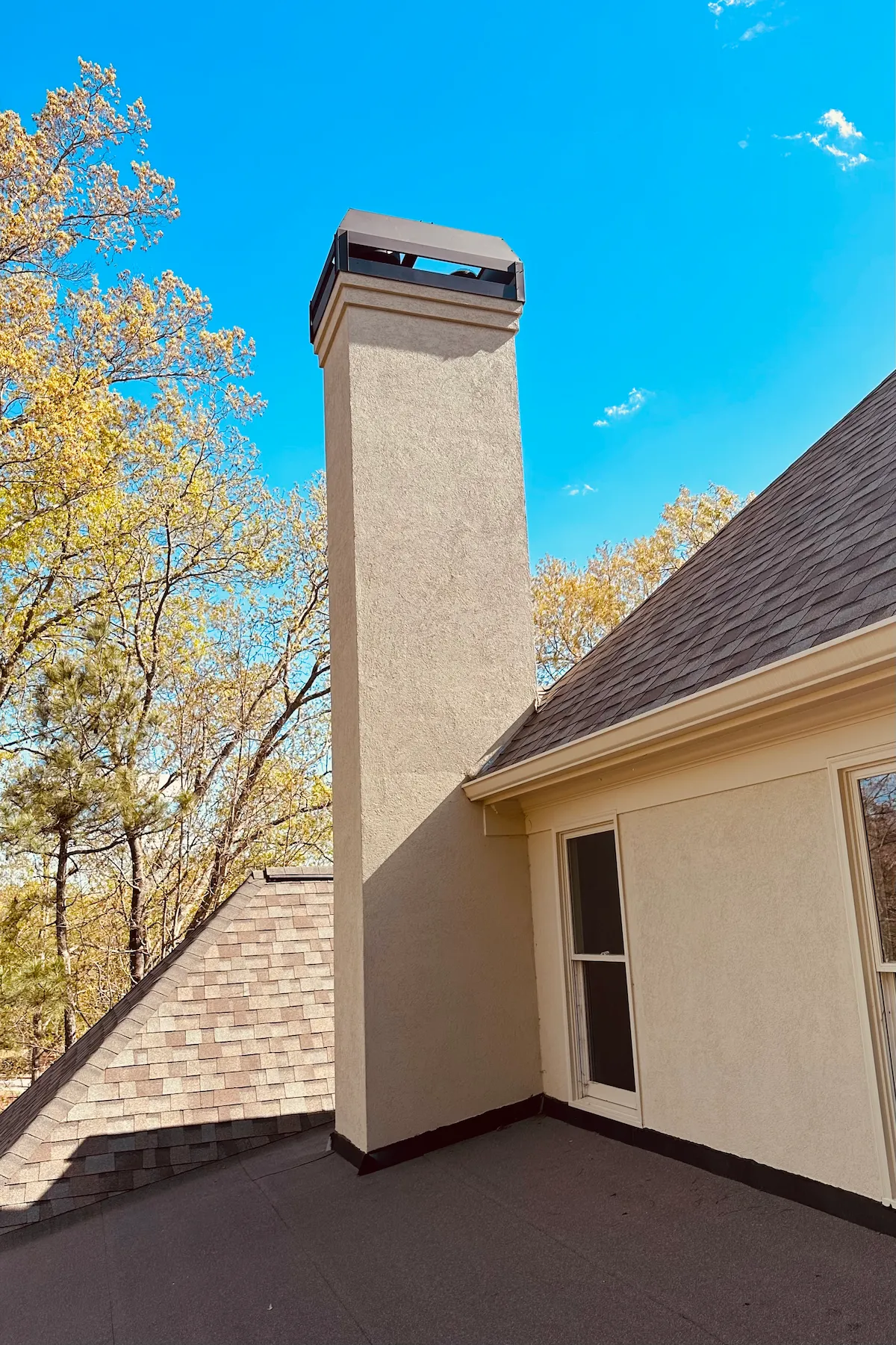 chimney pan and shroud installation | chimney cap roswell